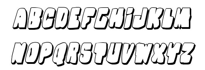 Nobody's Home 3D Italic Font LOWERCASE