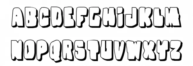 Nobody's Home 3D Font LOWERCASE
