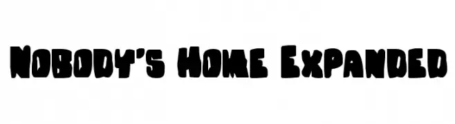 Nobody's Home Expanded  Free Fonts Download