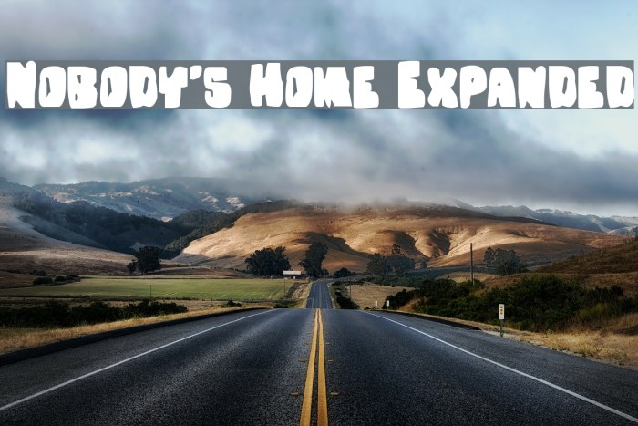 Nobody's Home Expanded Font examples