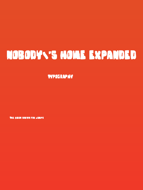 Nobody's Home Expanded Poster