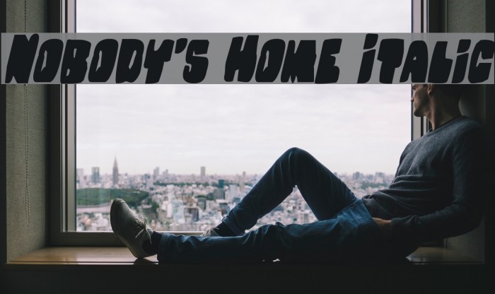 Nobody's Home Italic Font examples