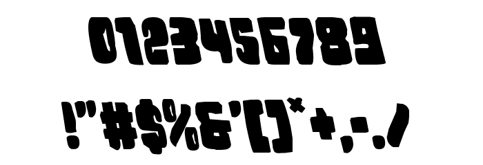 Nobody's Home Leftalic Font OTHER CHARS