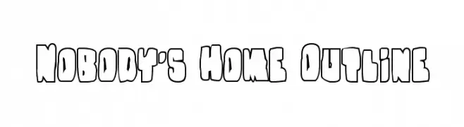 Nobody's Home Outline  Frei Schriftart Herunterladen