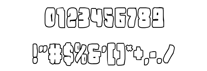 Nobody's Home Outline Font OTHER CHARS