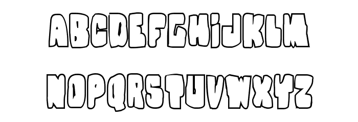 Nobody's Home Outline Font LOWERCASE
