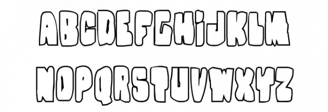Nobody's Home Outline Schriftart Groß