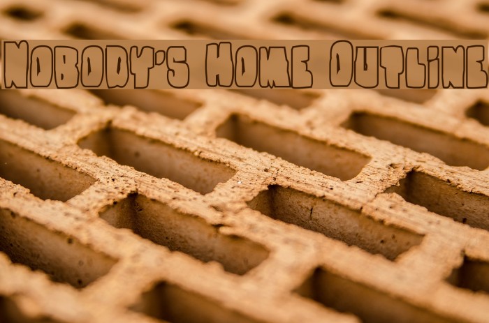 Nobody's Home Outline Example 3