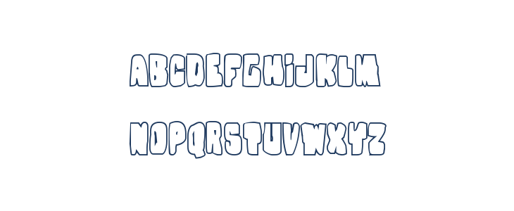 Nobody's Home Outline Lowercase