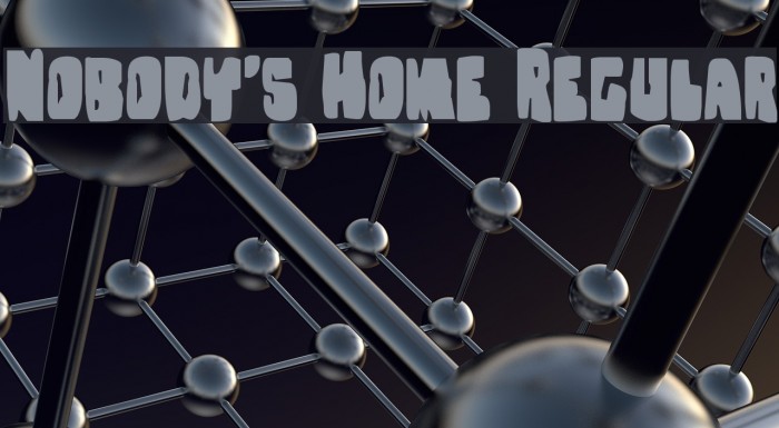 Nobody's Home Regular Fonte examples