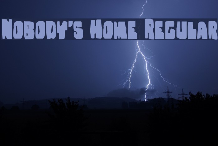 Nobody's Home Regular Font examples