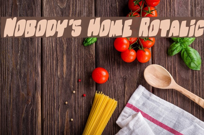 Nobody's Home Rotalic Fonte examples