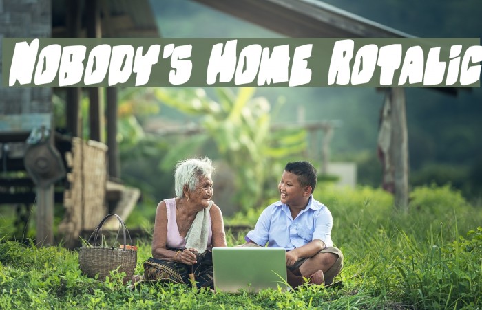 Nobody's Home Rotalic Fonte examples