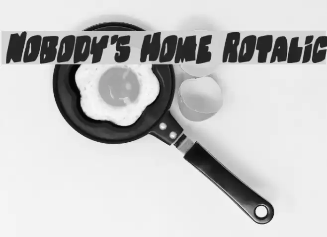 Nobody's Home Rotalic Font examples