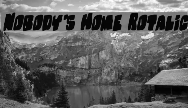 Nobody's Home Rotalic Font examples