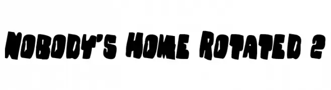 Nobody's Home Rotated 2  免费字体下载