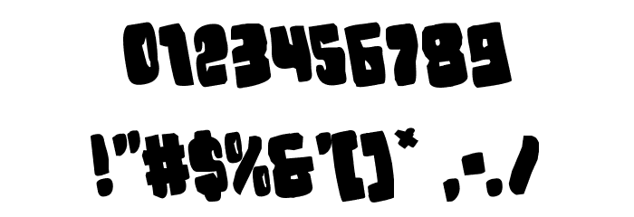 Nobody's Home Rotated Font OTHER CHARS