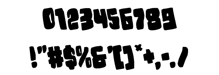Nobody's Home Rotated Font OTHER CHARS
