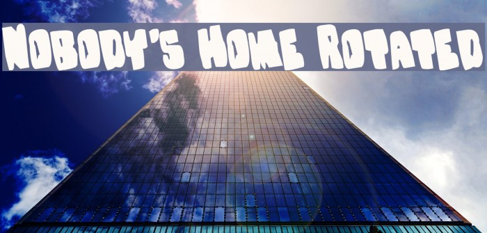 Nobody's Home Rotated Font examples