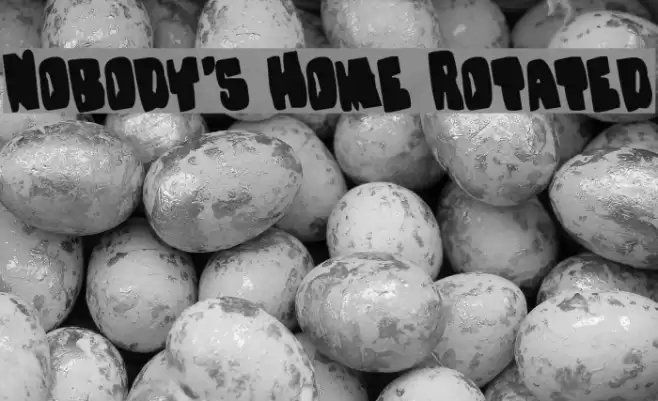 Nobody's Home Rotated Font examples