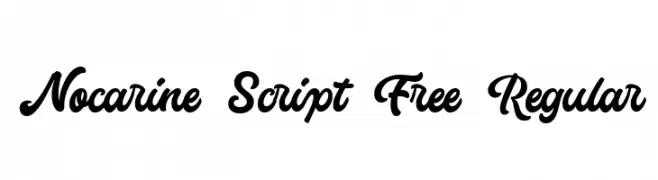 Nocarine Script Free Regular  Fuentes Gratis Descargar