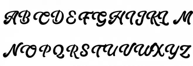 Nocarine Script Free Regular Шрифта ВЕРХНИЙ