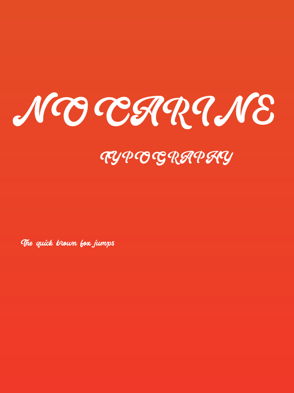 Nocarine Script Free Regular Poster