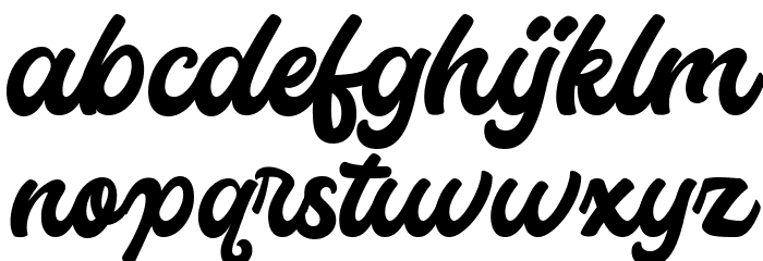 Nocarine Script Free Regular Font LOWERCASE