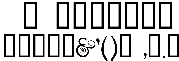Nocker Cranky Font OTHER CHARS