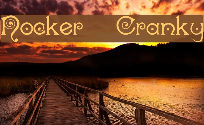Nocker Cranky Font examples