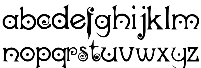 Nocker Cranky Font LOWERCASE