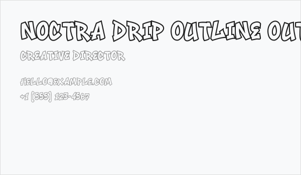 Noctra Drip Outline Outline Business Card