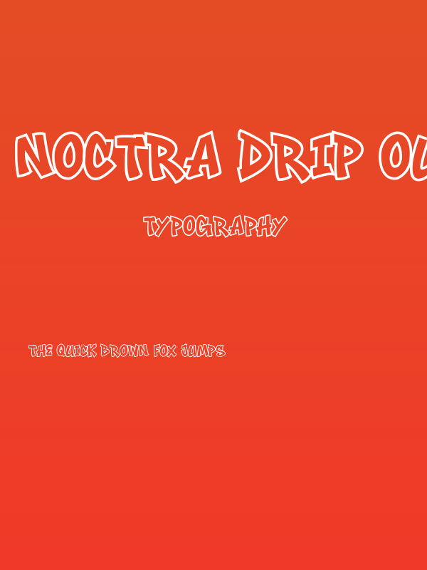 Noctra Drip Outline Outline Poster