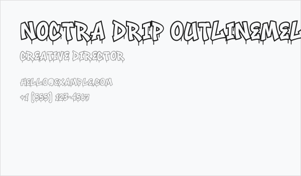 Noctra Drip OutlineMelt OutlineMelt Business Card