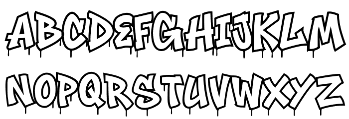 Noctra Drip OutlineMelt OutlineMelt Font Litere mici