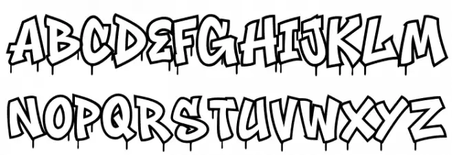 Noctra Drip OutlineMelt OutlineMelt Schriftart Kleinbuchstaben