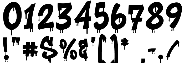 Noctra Drip SolidMelt SolidMelt Font Alte caractere