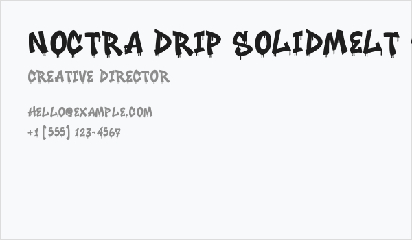 Noctra Drip SolidMelt SolidMelt Business Card
