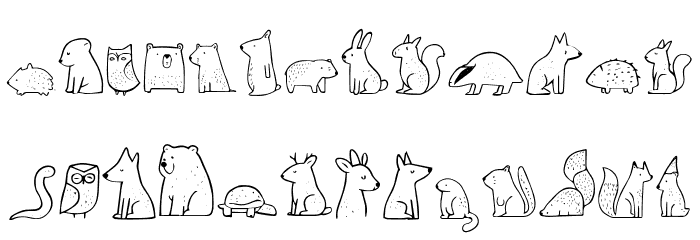 Nocturnal Animal Font UPPERCASE