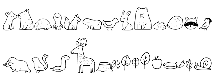 Nocturnal Animal Font LOWERCASE
