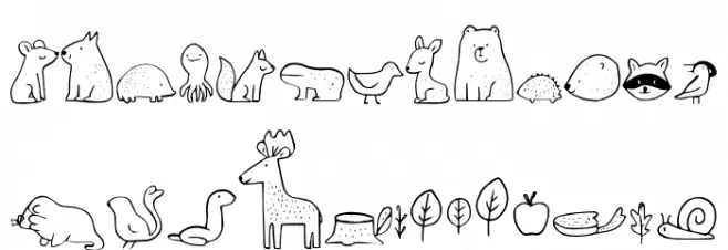 Nocturnal Animal Font LOWERCASE