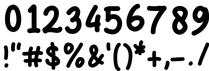 Nocturnal Hand Bold Font OTHER CHARS