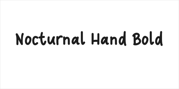 Nocturnal Hand Bold Logo
