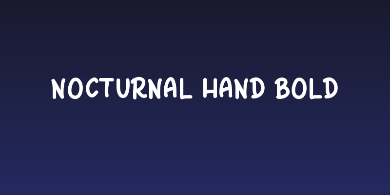 Nocturnal Hand Bold Social Header