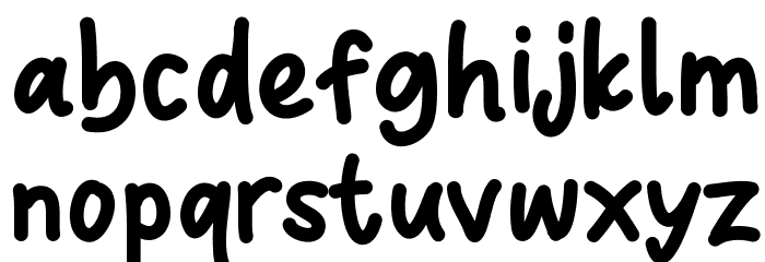 Nocturnal Hand Bold Font LOWERCASE