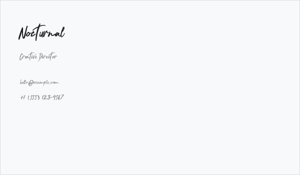 Nocturnal Business Card