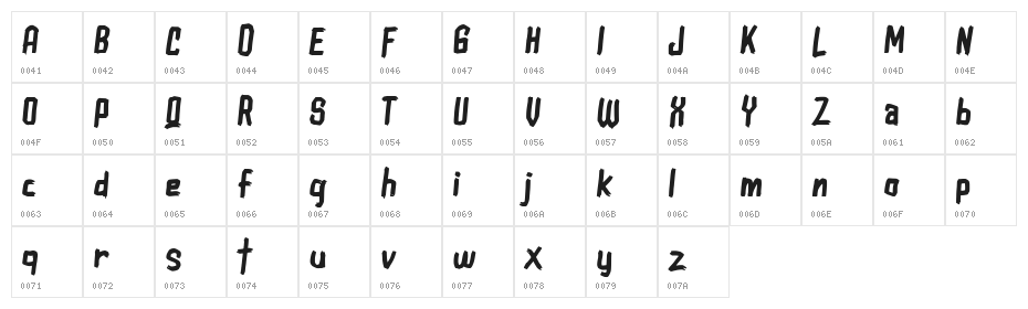 Nodale FREE Character Map