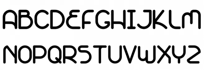 Nodelines New フォント 大文字