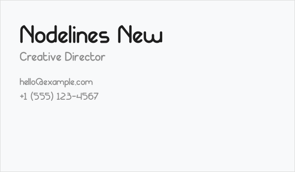 Nodelines New Business Card