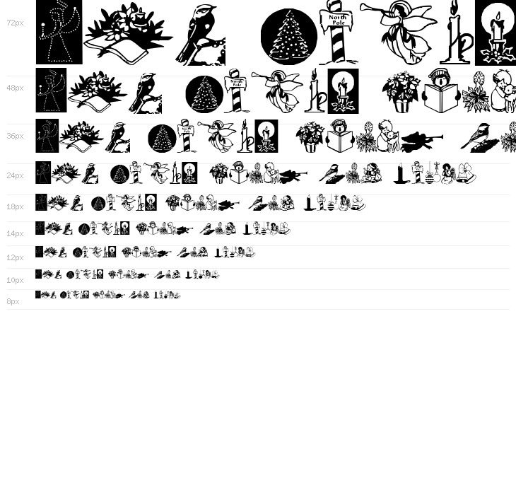 Noel Dingbats Waterfall